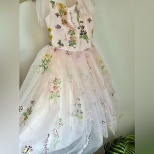 Fairy Birthday Party Dress Girls size 8 - HAND JEWELED WITH RADIANCE CRYSTALS